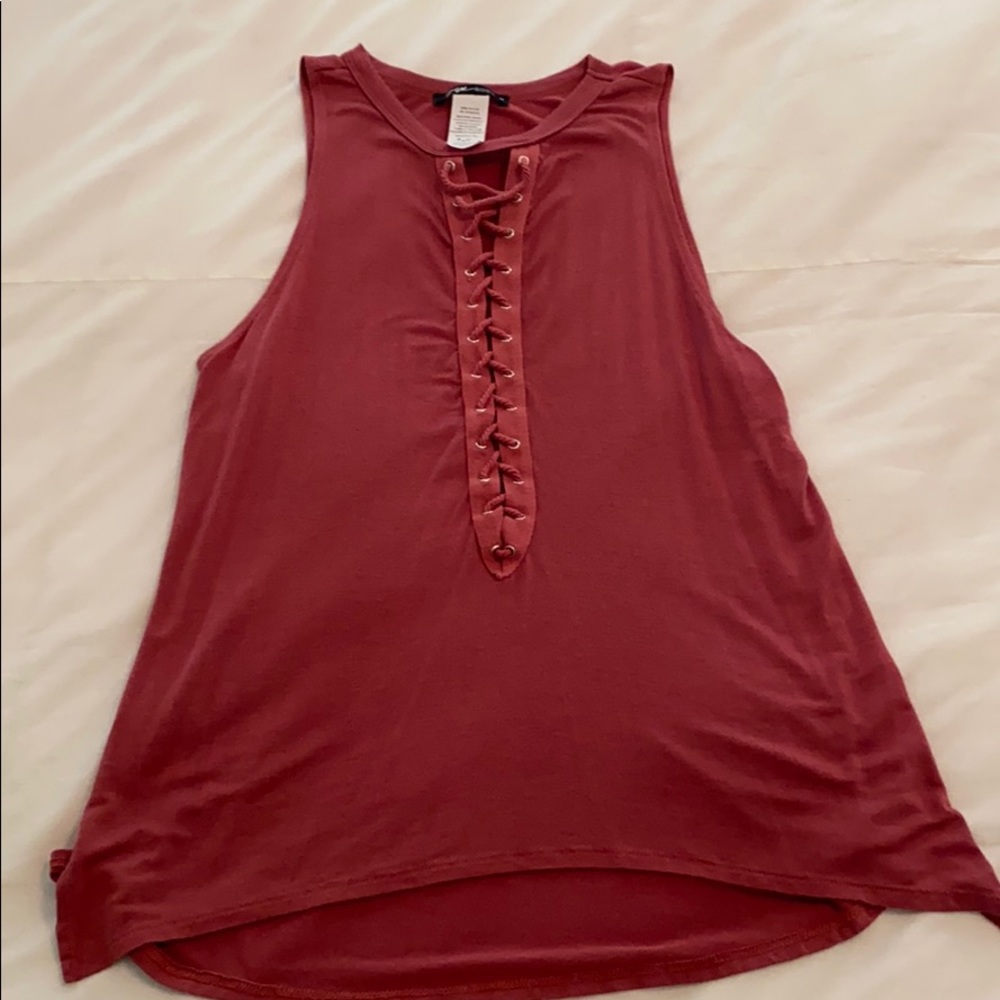 Gal Boss Sleeveless Lace Up Tank